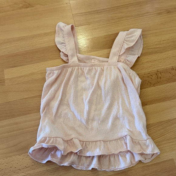 Pink Ruffled Kids Top with buttons - Picture 2 of 7